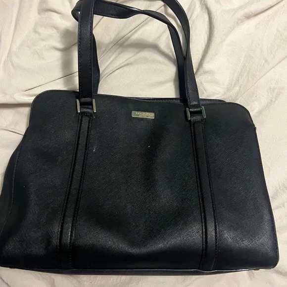 Kate Spade Black Shoulder Bag with Gold Accents - Picture 2 of 9